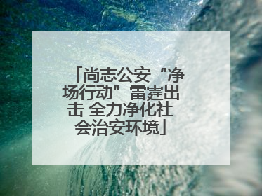 尚志公安“净场行动”雷霆出击 全力净化社会治安环境