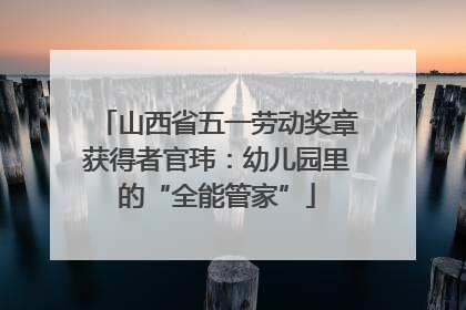 山西省五一劳动奖章获得者官玮：幼儿园里的“全能管家”