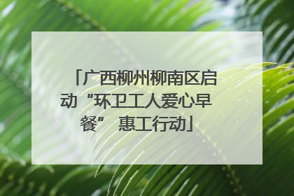 广西柳州柳南区启动“环卫工人爱心早餐” 惠工行动