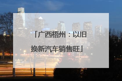 广西梧州：以旧换新汽车销售旺