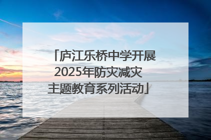 庐江乐桥中学开展2025年防灾减灾主题教育系列活动