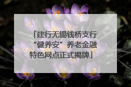 建行无锡钱桥支行“健养安”养老金融特色网点正式揭牌