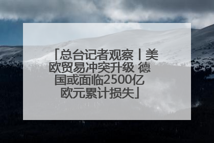 总台记者观察丨美欧贸易冲突升级 德国或面临2500亿欧元累计损失