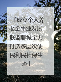 成立个人养老金事业发展联盟聊城全力打造多层次便民利民社保生态