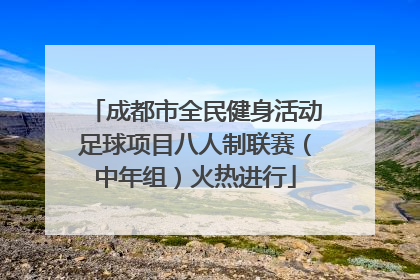 成都市全民健身活动足球项目八人制联赛（中年组）火热进行