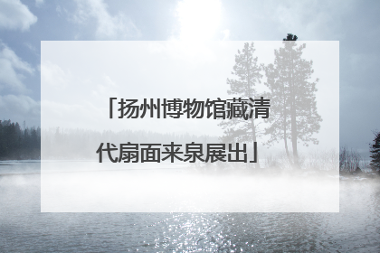 扬州博物馆藏清代扇面来泉展出