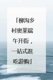 柳沟乡村奥莱端午开街，一站式逛吃游购