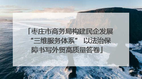 枣庄市商务局构建民企发展“三维服务体系” 以法治保障书写外贸高质量答卷