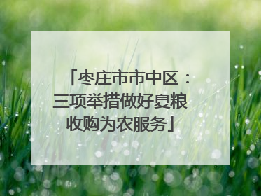 枣庄市市中区：三项举措做好夏粮收购为农服务