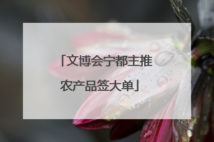 文博会宁都主推农产品签大单
