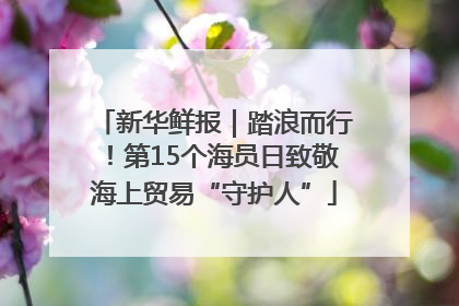 新华鲜报｜踏浪而行！第15个海员日致敬海上贸易“守护人”