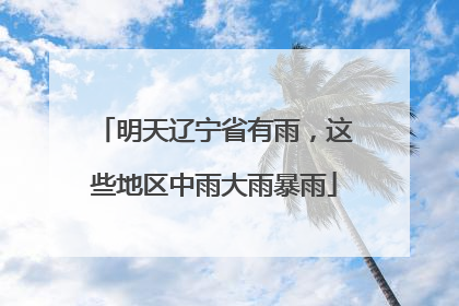 明天辽宁省有雨，这些地区中雨大雨暴雨