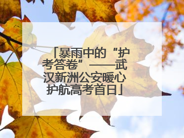 暴雨中的“护考答卷”——武汉新洲公安暖心护航高考首日