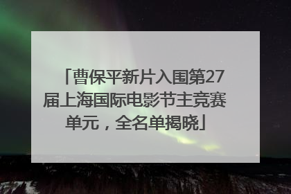 曹保平新片入围第27届上海国际电影节主竞赛单元，全名单揭晓