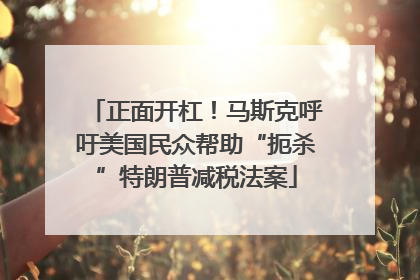 正面开杠！马斯克呼吁美国民众帮助“扼杀”特朗普减税法案