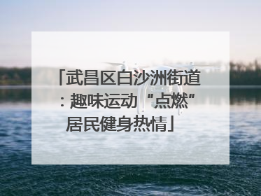 武昌区白沙洲街道：趣味运动“点燃”居民健身热情