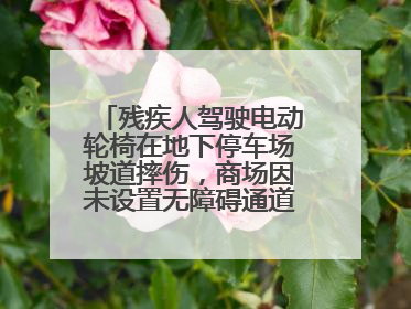 残疾人驾驶电动轮椅在地下停车场坡道摔伤，商场因未设置无障碍通道等过错担责
