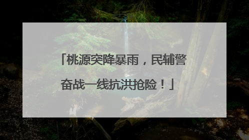 桃源突降暴雨，民辅警奋战一线抗洪抢险！
