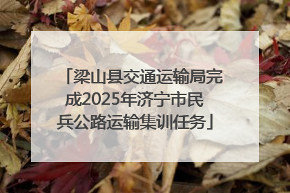 梁山县交通运输局完成2025年济宁市民兵公路运输集训任务