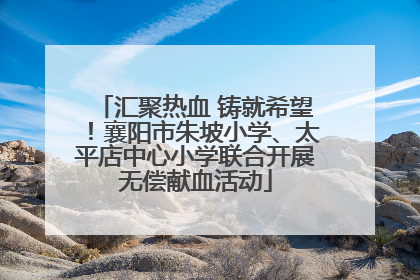 汇聚热血 铸就希望！襄阳市朱坡小学、太平店中心小学联合开展无偿献血活动
