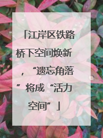 江岸区铁路桥下空间焕新，“遗忘角落”将成“活力空间”