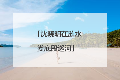 沈晓明在涟水娄底段巡河