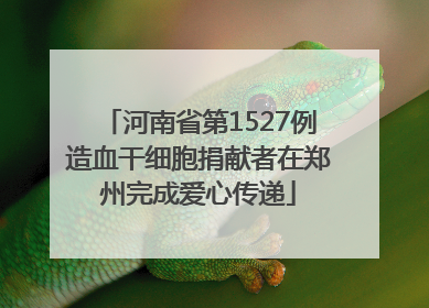 河南省第1527例造血干细胞捐献者在郑州完成爱心传递