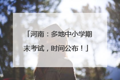 河南：多地中小学期末考试，时间公布！