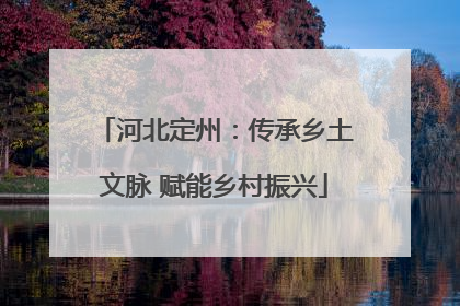 河北定州：传承乡土文脉 赋能乡村振兴