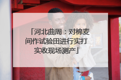 河北曲周：对棉麦间作试验田进行实打实收现场测产