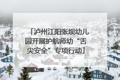 泸州江阳张坝幼儿园开展护航师幼“舌尖安全”专项行动