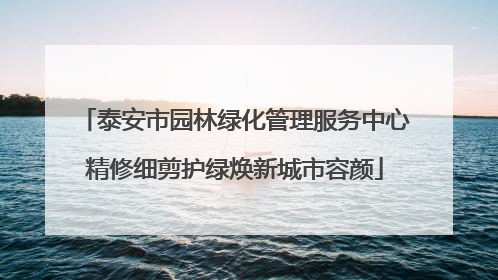 泰安市园林绿化管理服务中心精修细剪护绿焕新城市容颜