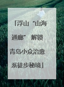 浮山“山海通廊” 解锁青岛小众治愈系徒步秘境