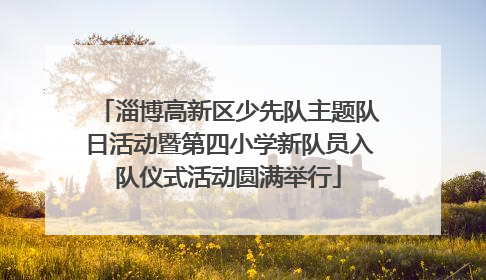 淄博高新区少先队主题队日活动暨第四小学新队员入队仪式活动圆满举行