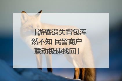 游客遗失背包浑然不知 民警商户联动极速找回