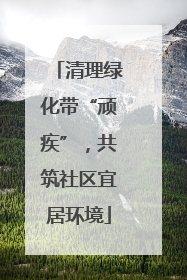 清理绿化带“顽疾”，共筑社区宜居环境