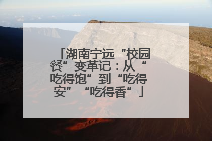 湖南宁远“校园餐”变革记：从“吃得饱”到“吃得安”“吃得香”