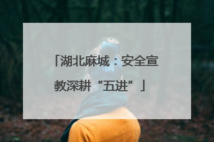 湖北麻城：安全宣教深耕“五进”