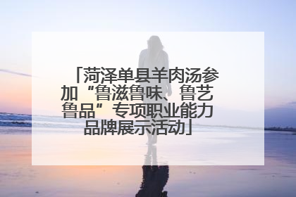 菏泽单县羊肉汤参加“鲁滋鲁味、鲁艺鲁品”专项职业能力品牌展示活动