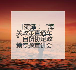 菏泽：“海关政策直通车”自贸协定政策专题宣讲会举行