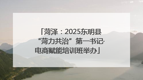菏泽：2025东明县“菏力共治”第一书记·电商赋能培训班举办