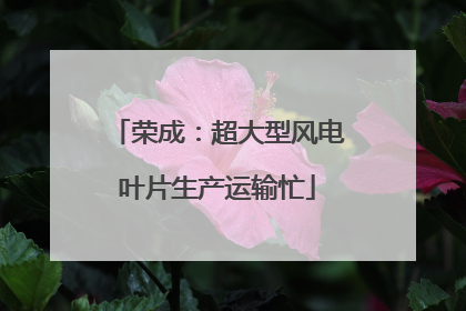 荣成：超大型风电叶片生产运输忙