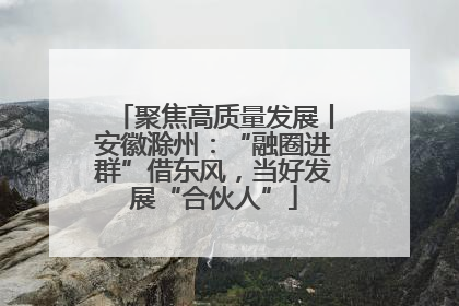 聚焦高质量发展丨安徽滁州：“融圈进群”借东风，当好发展“合伙人”