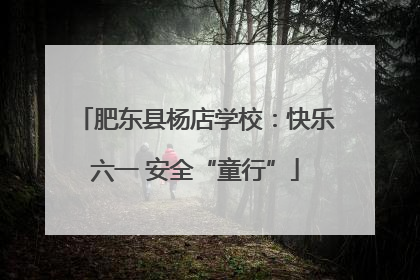 肥东县杨店学校：快乐六一 安全“童行”
