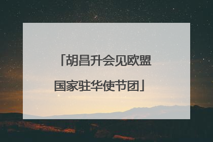 胡昌升会见欧盟国家驻华使节团