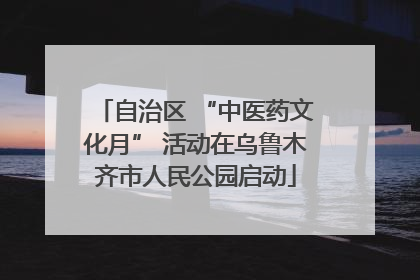 自治区 “中医药文化月” 活动在乌鲁木齐市人民公园启动