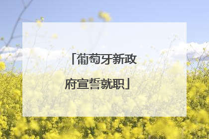 葡萄牙新政府宣誓就职