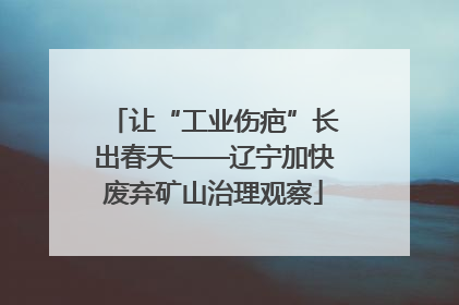 让“工业伤疤”长出春天——辽宁加快废弃矿山治理观察