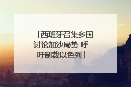 西班牙召集多国讨论加沙局势 呼吁制裁以色列
