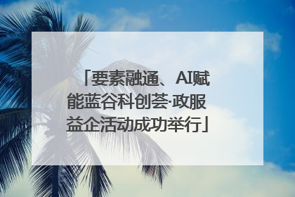 要素融通、AI赋能蓝谷科创荟·政服益企活动成功举行
